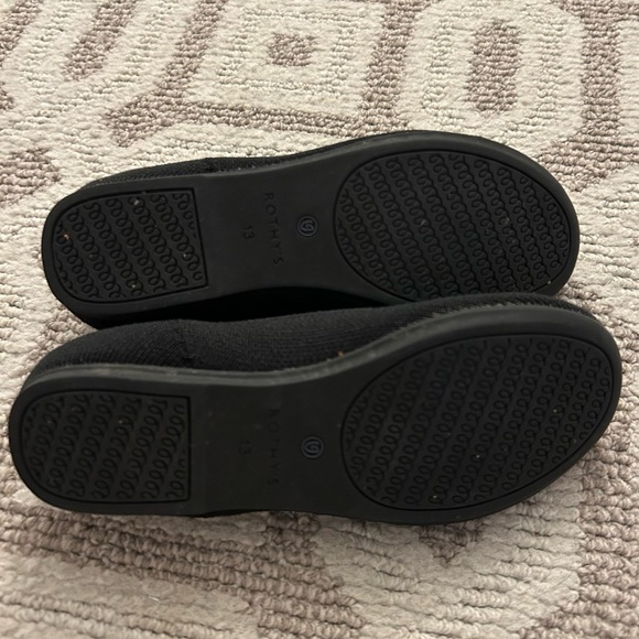 Rothy's Loafers Kids 13K Slip On Girls Youth Shoes Round Toe Black Casual Flats - Picture 5 of 8